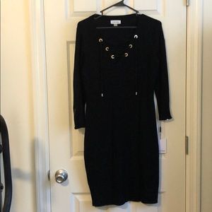NWT! Calvin Klein Black Sweater Dress